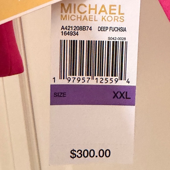 Michael Kors Vibrant Pink Outerwear XXL NWT - Picture 5 of 5